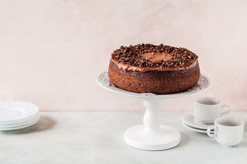 Chocolate Cake with Chocolate Shavings