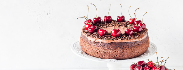 Chocolate Cake with Sweet Cherries