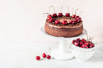 Chocolate Cake with Sweet Cherries