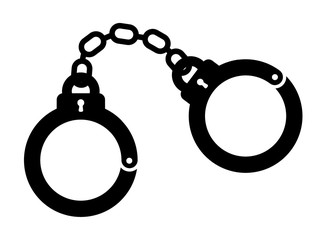 handcuff icon, police shackle