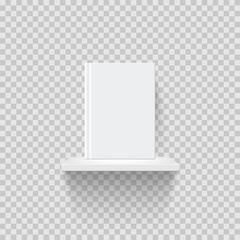 Decorative bookshelf realistic vector illustration © backup16