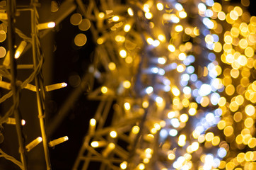 bokeh like garland with led lights