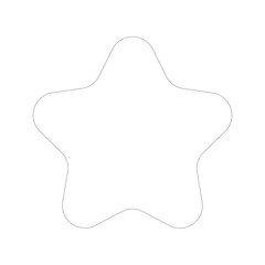 Black and white sketch of a star shape.
