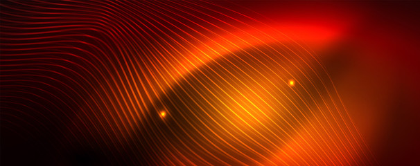 Shiny neon lines techno magic futuristic background, magic energy space light concept, abstract background wallpaper design