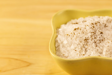 design base salt crystals mini closeup background culinary background copy space