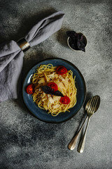Italian pasta with cherry tomatoes