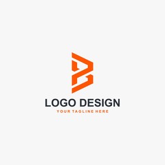 Letter B logo design vector. Abstract logo design.