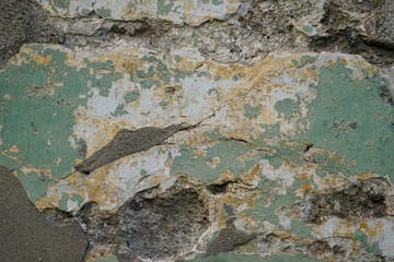 Farbiges Mauerfragment in Funchal