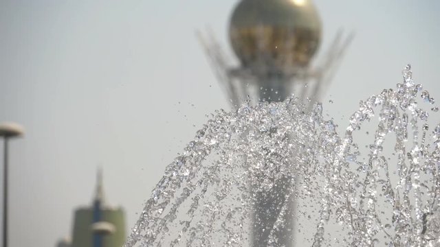 Fountain in Nur-Sultan, capital of Kazakhstan