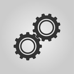 Cogwheel gear mechanism vector settings vector icon 