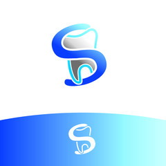 tooth icon or logo with various elements