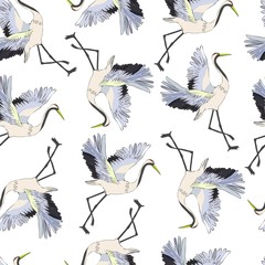 crane, pattern, vector, illustration