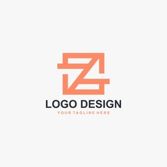 Abstract letter z line logo design. Outline logo design vector.