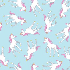 cute unicorn vector pattern