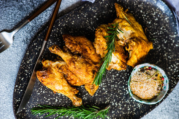 Grilled chicken with rosemary