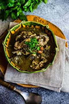 Georgian chakapuli dish