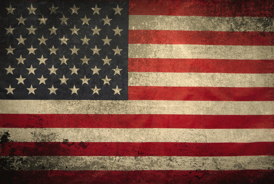 Grunge american flag background for your design. 