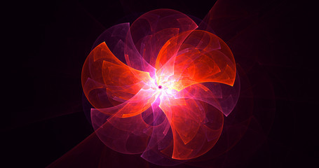 3D rendering abstract round light background