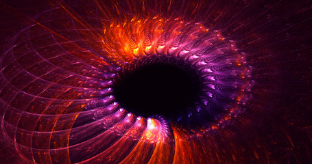 3D rendering abstract round light background