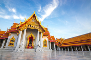 The Marble Temple , Wat Benchamabophit Dusitvanaram in Bangkok, Thailand. Unseen Thailand.