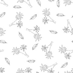 Obraz premium Vector seamless pattern with palm trees