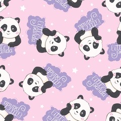 Cartoon Seamless Panda Pattern