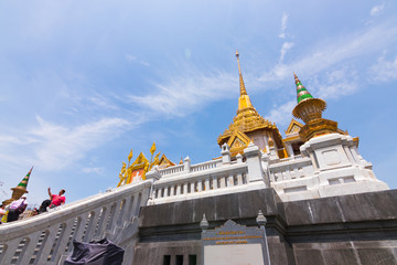 Bangkok, Thailand - May 7, 2017 : Wat traimitr withayaram temple in bangkok Thailand.