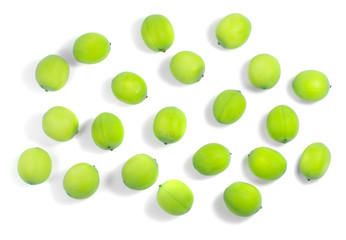 lotus seeds isolated on white background