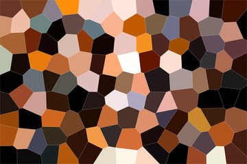Geometric pattern of dark colors as a mosaic of large tiles of a minimalist design of brown tones, abstract colored texture shape.