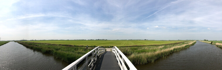 Bridge over a canal in Friesland