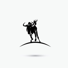 Wildebeest - vector illustration - Vector - obrazy, fototapety, plakaty