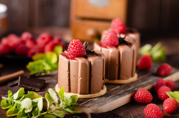 Homemade chocolate mini cakes