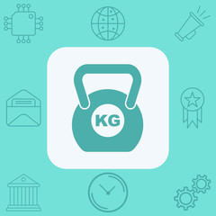 Weight vector icon sign symbol