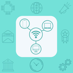 Wifi signal vector icon sign symbol