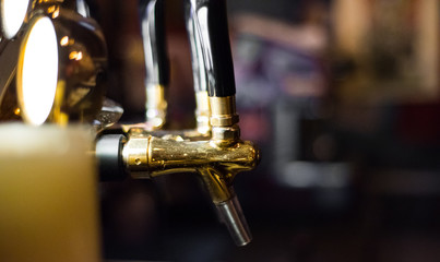 craft beer tap in bar