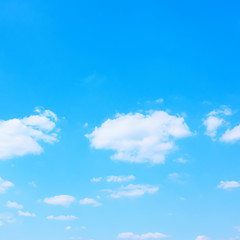 Blue spring sky and white clouds