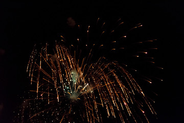 Fireworks in New Year's Eve. Greece, Thessaloniki
