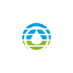 Water drop logo icon vector template