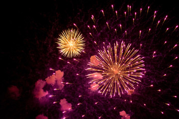 Fireworks in New Year's Eve. Greece, Thessaloniki