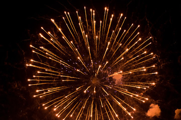 Fireworks in New Year's Eve. Greece, Thessaloniki
