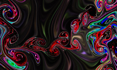 Magic space texture, pattern, looks like colorful smoke and fire with little dots