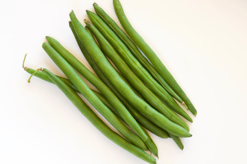 Bunch of organically grown green beans.