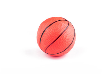 Children's basketball ball isolated on a white background.Copy space