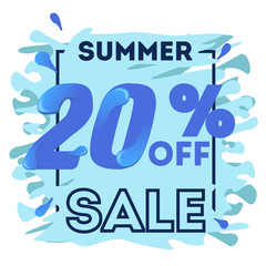 20% off summer discount banner