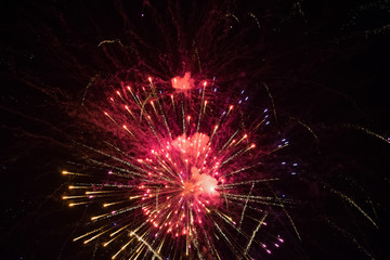 Fireworks in New Year's Eve. Greece, Thessaloniki