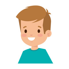 happy little boy comic character