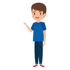 happy little boy comic character