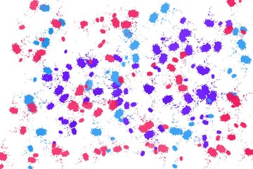 Gouache dots on a white background. Two-color divorces.