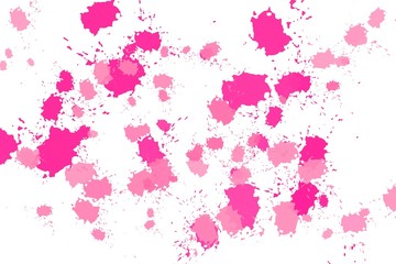 Gouache dots on a white background. Two-color divorces.