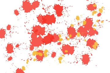 Fototapeta na wymiar Gouache dots on a white background. Two-color divorces.
